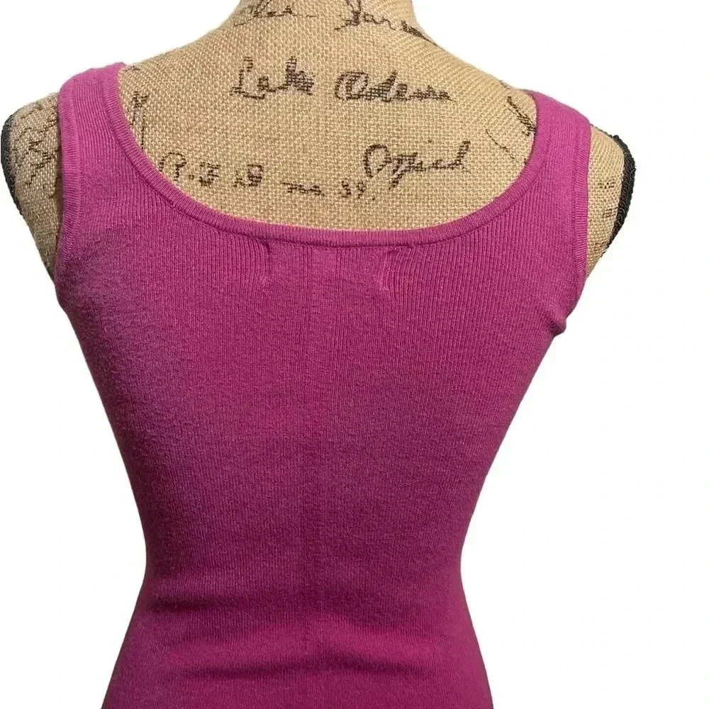 Wind and Willow Knit Midi Purple Bodycon Tank Dress Size Medium - Picture 4 of 6